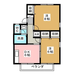 ジュネス高田【2階】の間取り
