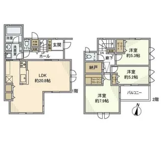 東京都練馬区大泉学園町2【一戸建】の間取り