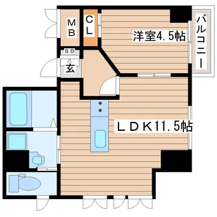 青葉勾当台ビル【3階】の間取り