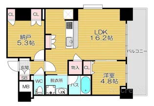 大阪府大阪市天王寺区生玉町【マンション】の間取り