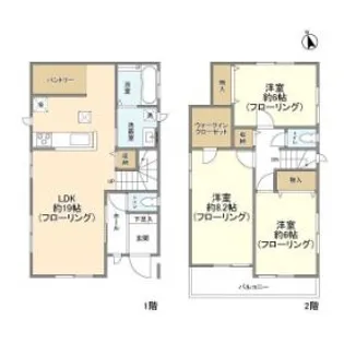 千葉県我孫子市若松【一戸建】の間取り