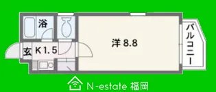 福岡県福岡市早良区原1【マンション】の間取り