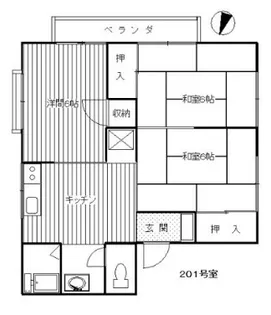 セジュールU【2階】の間取り