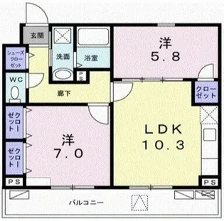 シャルフィー【3階】の間取り