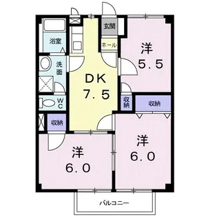 シャンポワール【1階】の間取り