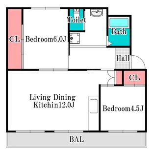 ヴィラナリー建部【1階】の間取り