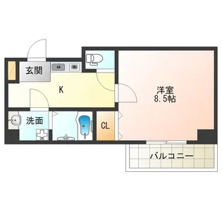 ル・プルミエ・シャピトゥル福島【8階】の間取り