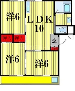 第三関東マンション【1階】の間取り