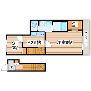 グリシーヌ【2階】の間取り