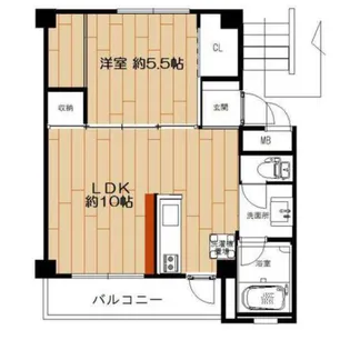 ビレッジハウス小野田第二2号棟【1階】の間取り