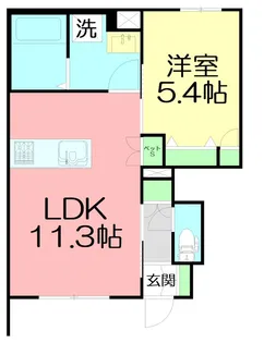 神奈川県平塚市桜ケ丘【マンション】の間取り