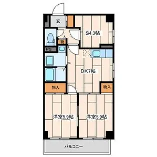 グランドゥール溝ノ口【6階】の間取り