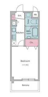 レジディア新川【2階】の間取り