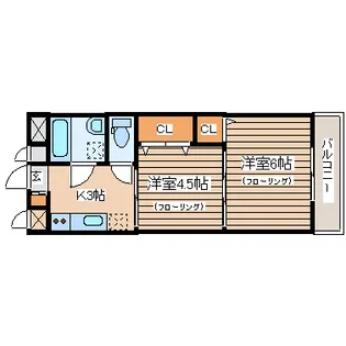 コーポ伊藤【3階】の間取り