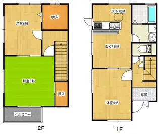 【大町東】レジデンス川本E棟の間取り