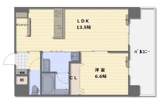1LDKの間取り画像