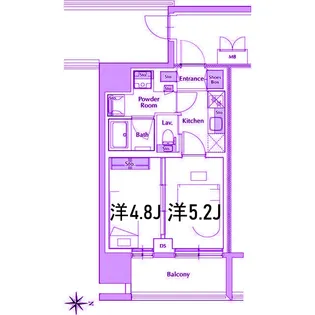 プレイ新丸子【3階】の間取り