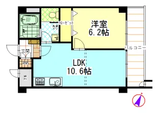 ゾンネンハイム大橋【5階】の間取り