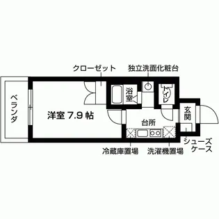 ビアン上甲東園【1階】の間取り
