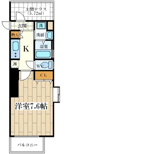 ウィング新北野【3階】の間取り