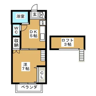ハッピーハイツ【1階】の間取り
