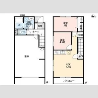 ガレージハウス久喜青毛【2階】の間取り