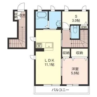 ライジングチャコ【2階】の間取り