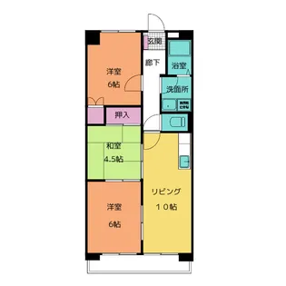 シャイン新西方【1階】の間取り