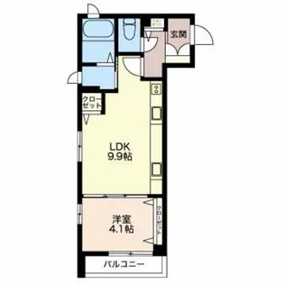 新潟県新潟市中央区南万代町【マンション】の間取り