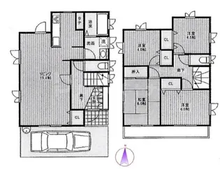 東京都葛飾区西水元3【一戸建】の間取り