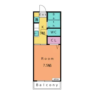 ベルテ丸山【1階】の間取り
