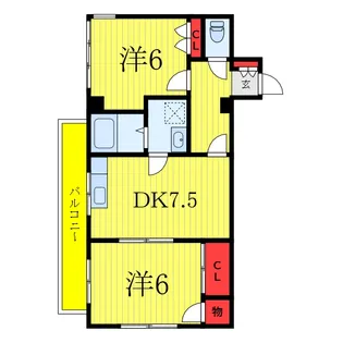 ベルフォーレ北村【2階】の間取り