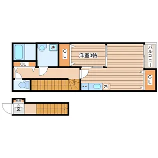 ハリースローリー【2階】の間取り