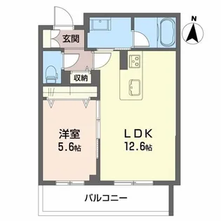 アヴェニール雄飛ヶ丘【4階】の間取り
