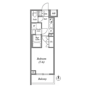 GENOVIA本所吾妻橋skygarden【2階】の間取り