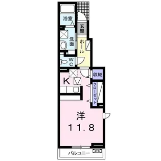パティオ中島II【1階】の間取り