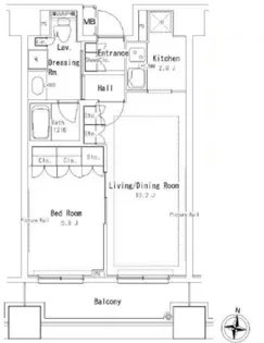パークアクシス御茶ノ水ステージ【ParkAxis御茶ノ水ステージ】【8階】の間取り