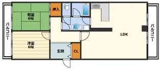 さざなみプラザ22号棟【4階】の間取り