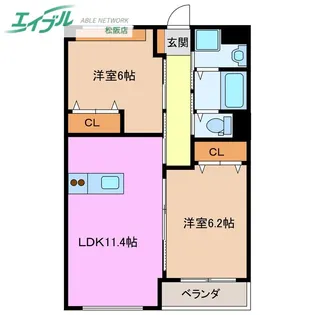 Mステージ【3階】の間取り