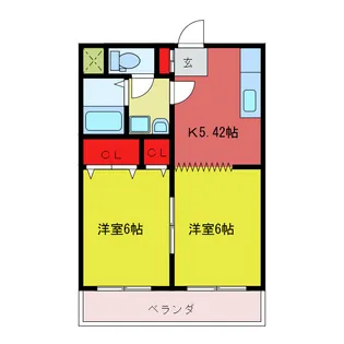 パークヒルズ【2階】の間取り