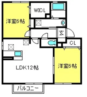 エレガンテC【1階】の間取り