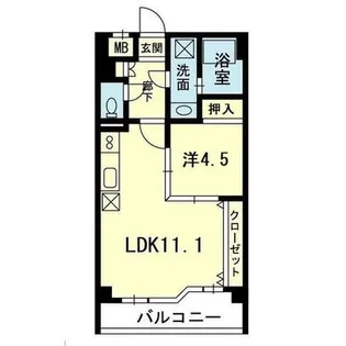 熊本県熊本市中央区島崎1【マンション】の間取り
