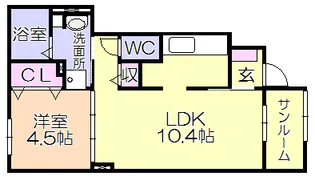 ファミュ【1階】の間取り