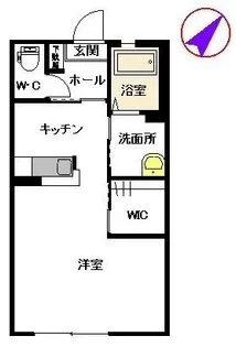 クレインフィールド月出 A【1階】の間取り