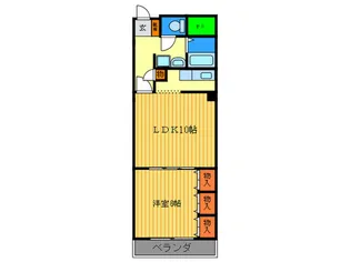 第1パ-ルハイツ上杉【4階】の間取り