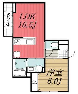 千葉県千葉市中央区松波2【アパート】の間取り