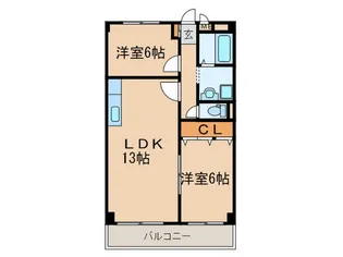 レジデンス城下【3階】の間取り
