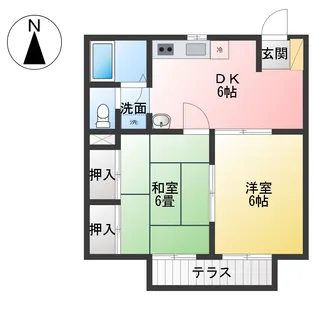 ニューシティ丸山B棟【1階】の間取り