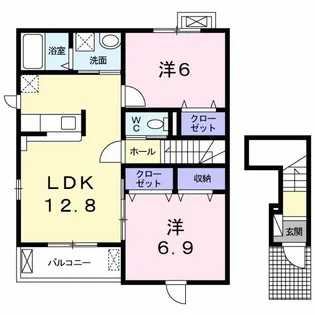 サンシャイン上野原【2階】の間取り