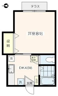 フラットアメニティ【1階】の間取り